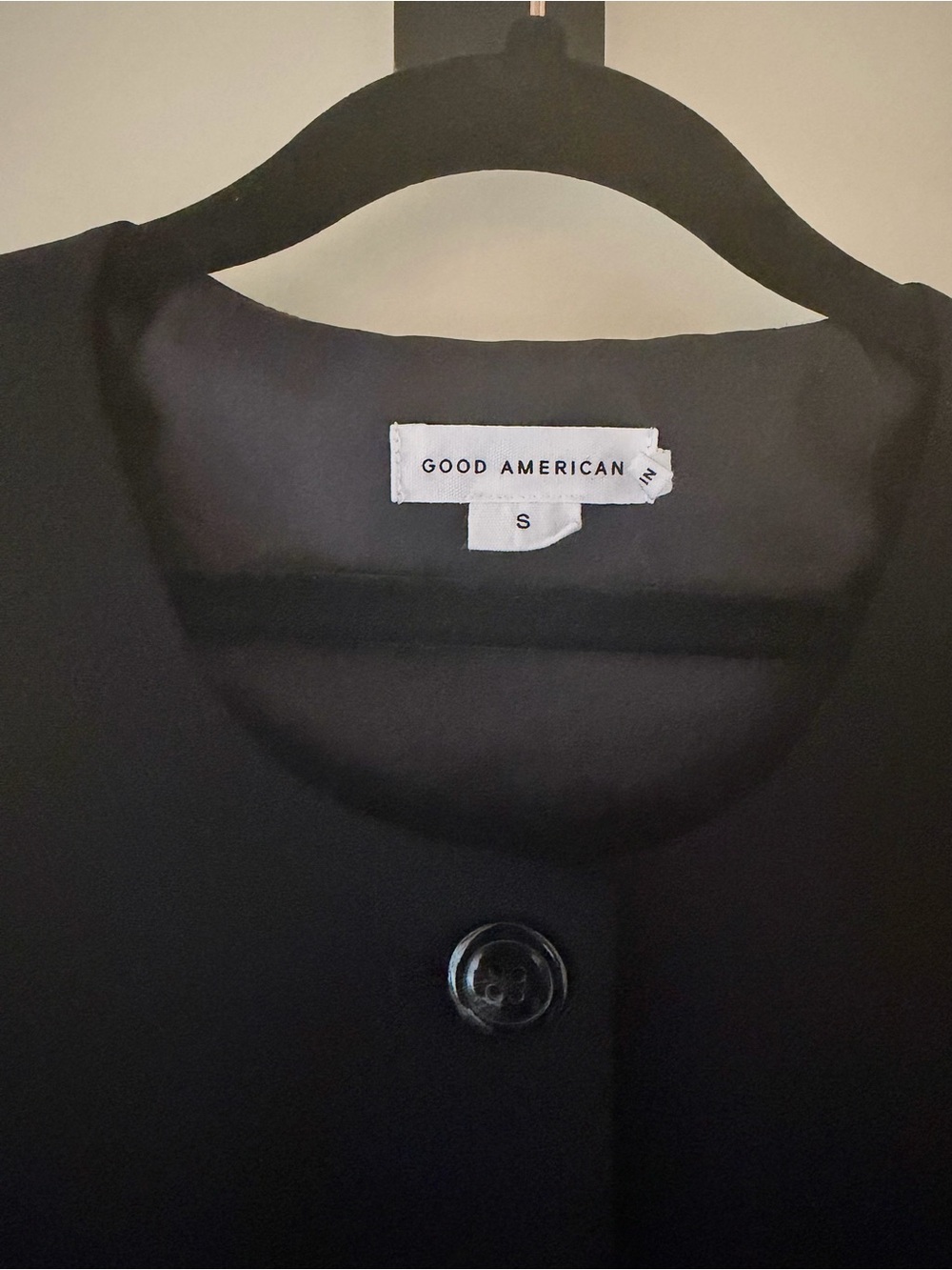 Good American Luxe Suit Sculpted Vest Black Size S $139 - Picture 3 of 10
